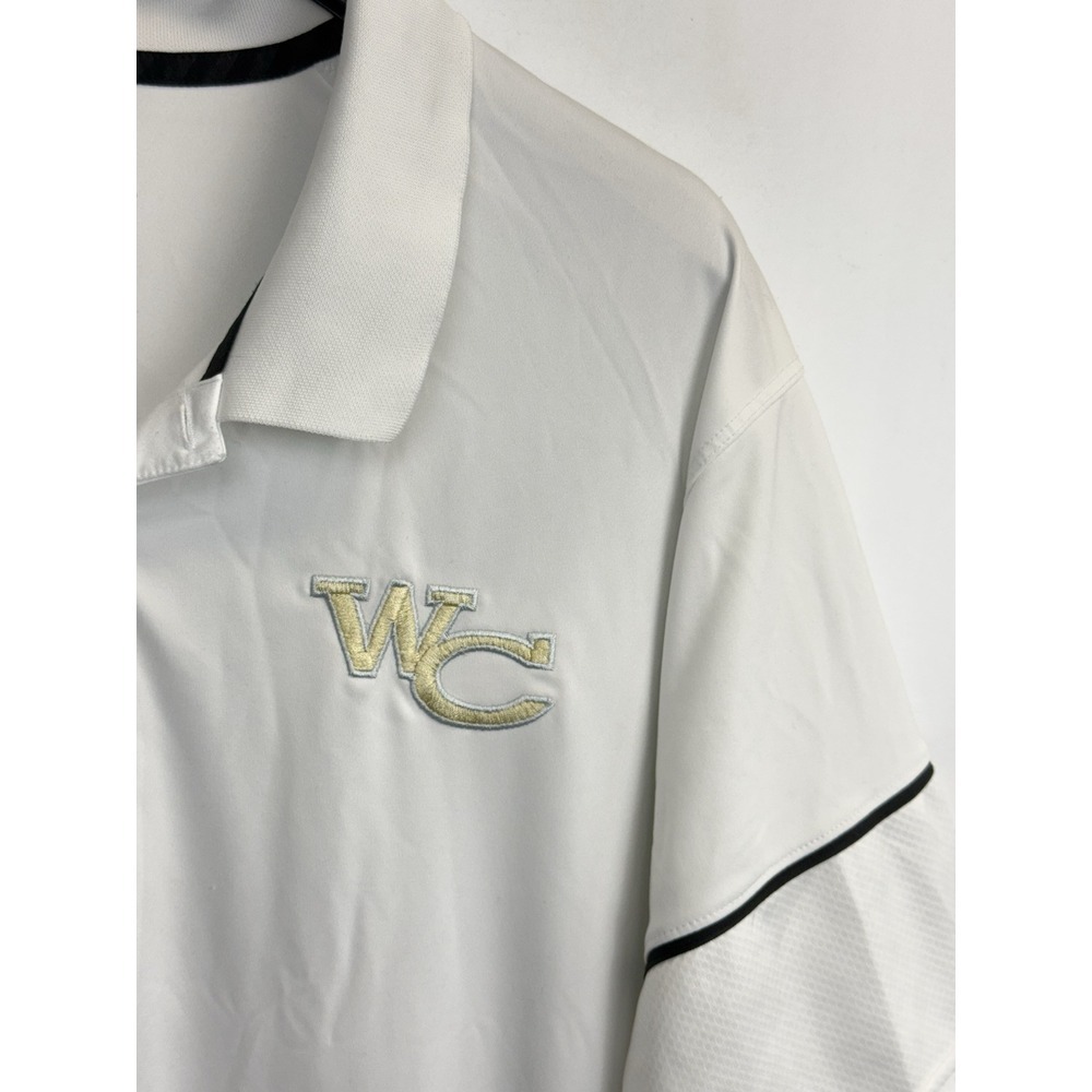 Nike Golf Men's XXL Dri-Fit Performance Polo Shirt White Short Sleeve White Logo - Picture 3 of 6